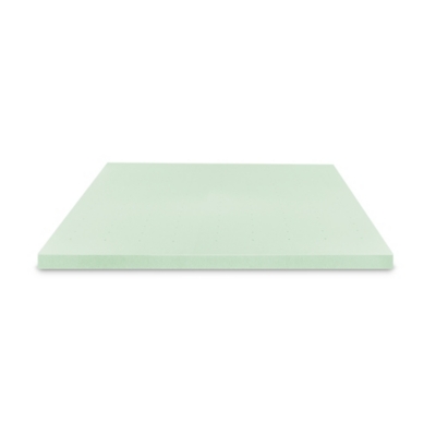 Bodipedic Essentials 3-Inch Green Tea Infused Memory Foam Mattress Topper, Green, large