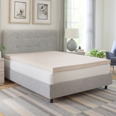 Bodipedic Essentials 3-Inch Copper Infused Memory Foam Mattress Topper, Copper, rollover