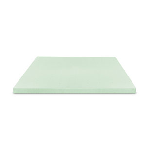 Bodipedic Essentials 3-Inch Green Tea Infused Memory Foam Mattress Topper, Green, large