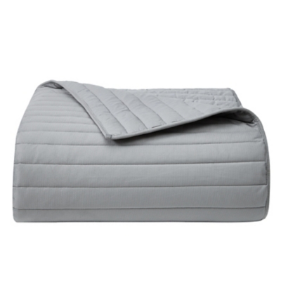 Oscar Oliver Valencia Full/Queen 3 Piece Quilt Set, Silver, rollover