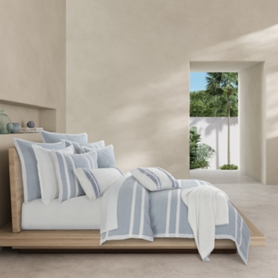White Sand Beachwood Full/Queen Duvet Cover, Sky Blue, rollover