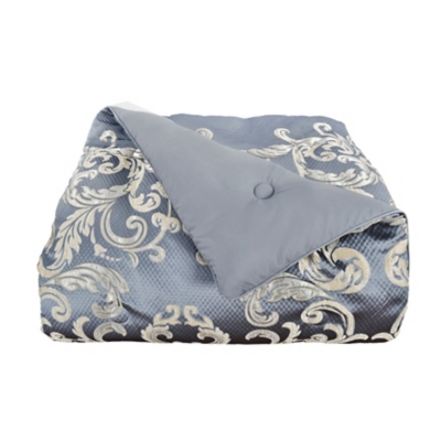 J. Queen New York Dicaprio California King 4 Piece Comforter Set, Powder Blue, rollover