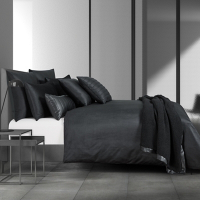 Oscar Oliver Valencia King/California King Duvet Cover 3 Piece Set, Black, rollover