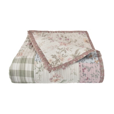 Piper & Wright Eloise Full/Queen Quilt, Dusty Rose, rollover