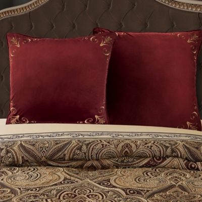 Five Queens Court Bordeaux Euro Sham, , rollover