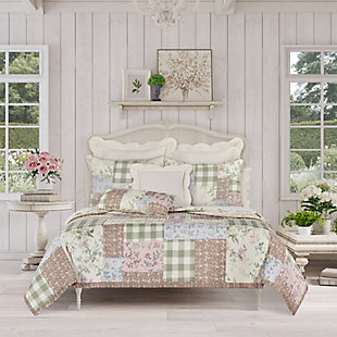 Piper & Wright Eloise King/California King Quilt, Dusty Rose, rollover