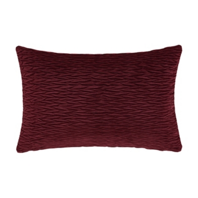 J.Queen New York Townsend Ripple Pillow Lumbar Decorative Throw Pillow Cover, Red, large