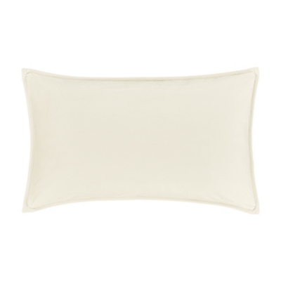 J.Queen New York Townsend Lumbar Decorative Throw Pillow Cover, Ivory, large