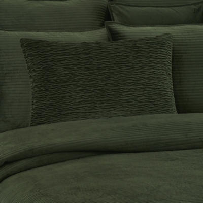 J.Queen New York Townsend Ripple Pillow Lumbar Decorative Throw Pillow Cover, Forest, rollover