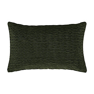J.Queen New York Townsend Ripple Pillow Lumbar Decorative Throw Pillow Cover, Forest, large