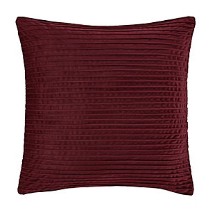 J.Queen New York Townsend Straight Pillow 20" Square Decorative Throw Pillow Cover, Red, large