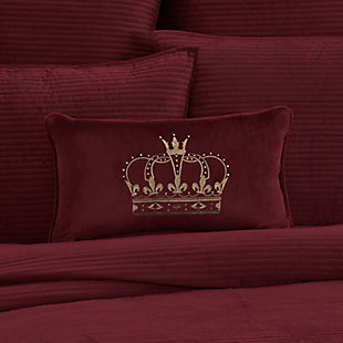 J.Queen New York Townsend Pillow Crown Boudoir, Red, rollover
