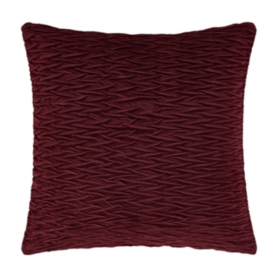 J.Queen New York Townsend Ripple Pillow 20" Square Decorative Throw Pillow Cover, Red, large