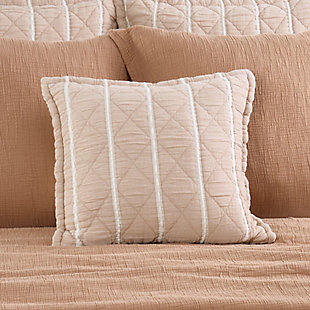 White Sand Playa 20" Square Decorative Throw Pillow Cover, Terracotta, rollover