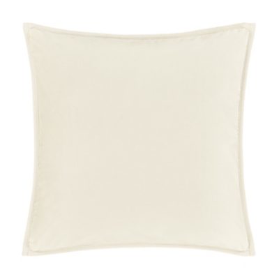 J.Queen New York Townsend 20" Square Decorative Throw Pillow Cover, Ivory, large