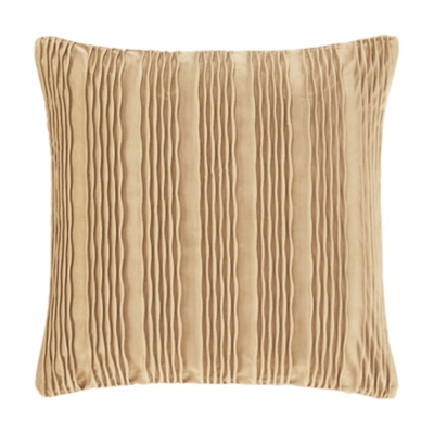 J.Queen New York Townsend Wave Pillow 20" Square Decorative Throw Pillow Cover, Gold, large