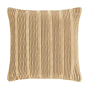 J.Queen New York Townsend Wave Pillow 20" Square Decorative Throw Pillow Cover, Gold, large