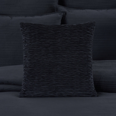 J.Queen New York Townsend Ripple Pillow 20" Square Decorative Throw Pillow Cover, Indigo, rollover