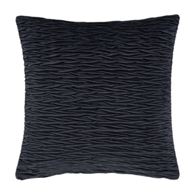 J.Queen New York Townsend Ripple Pillow 20" Square Decorative Throw Pillow Cover, Indigo, large