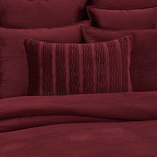 J.Queen New York Townsend Wave Pillow Lumbar Decorative Throw Pillow Cover, Red, rollover