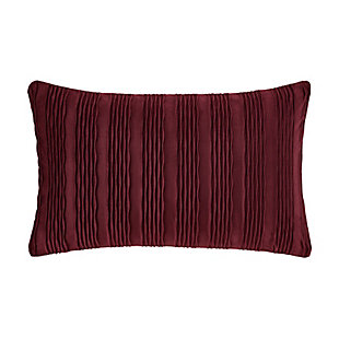 J.Queen New York Townsend Wave Pillow Lumbar Decorative Throw Pillow Cover, Red, large