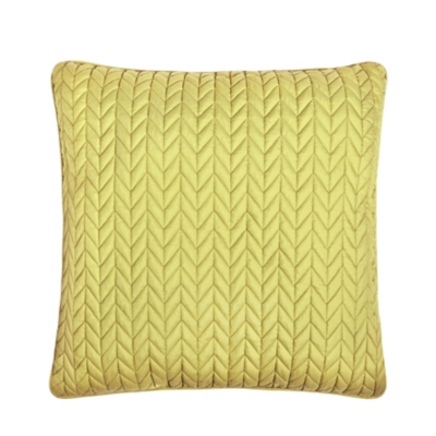 J.Queen New York Cayman 20" Square Quilted Decorative Throw Pillow, Chartreuse, large