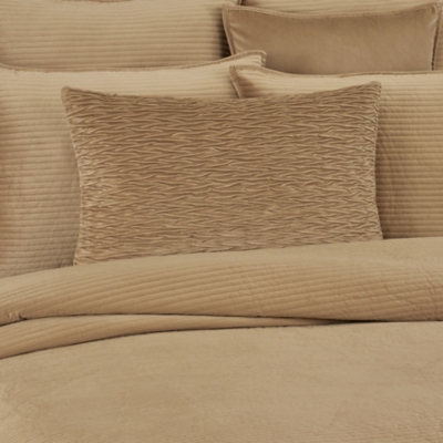 J.Queen New York Townsend Ripple Pillow Lumbar Decorative Throw Pillow Cover, Gold, rollover