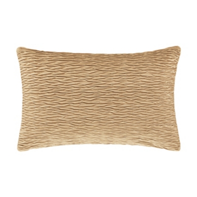 J.Queen New York Townsend Ripple Pillow Lumbar Decorative Throw Pillow Cover, Gold, large