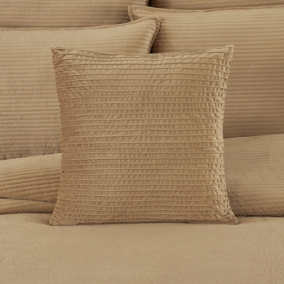 J.Queen New York Townsend Straight Pillow 20" Square Decorative Throw Pillow Cover, Gold, rollover