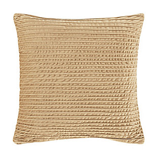 J.Queen New York Townsend Straight Pillow 20" Square Decorative Throw Pillow Cover, Gold, large