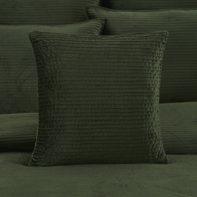 J. Queen New York Townsend Straight Pillow 20 Square Decorative Throw Pillow Cover, Forest