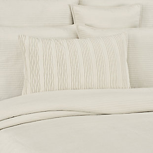 J.Queen New York Townsend Wave Pillow Lumbar Decorative Throw Pillow Cover, Ivory, rollover