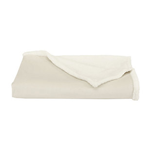 J.Queen New York Townsend Throw, Ivory, large
