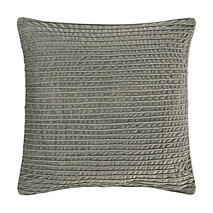 J.Queen New York Townsend Straight Pillow 20" Square Decorative Throw Pillow Cover, Charcoal, large