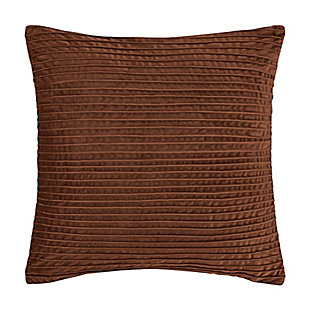 J.Queen New York Townsend Straight Pillow 20" Square Decorative Throw Pillow Cover, Terracotta, large