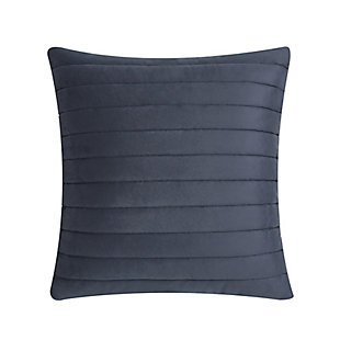 Oscar Oliver Valencia 20" Square Quilted Decorative Throw Pillow, Navy, large