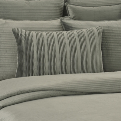 J.Queen New York Townsend Wave Pillow Lumbar Decorative Throw Pillow Cover, Charcoal, rollover