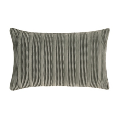 J.Queen New York Townsend Wave Pillow Lumbar Decorative Throw Pillow Cover, Charcoal, large