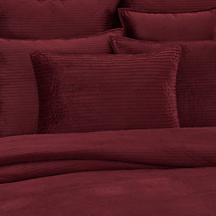 J.Queen New York Townsend Straight Pillow Lumbar Decorative Throw Pillow Cover, Red, rollover