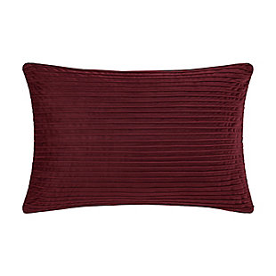 J.Queen New York Townsend Straight Pillow Lumbar Decorative Throw Pillow Cover, Red, large