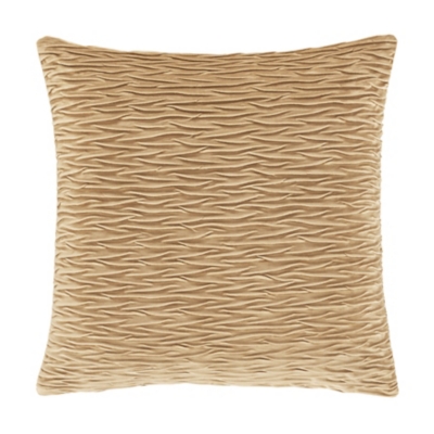 J.Queen New York Townsend Ripple Pillow 20" Square Decorative Throw Pillow Cover, Gold, large
