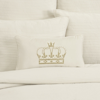J.Queen New York Townsend Pillow Crown Boudoir, Ivory, rollover