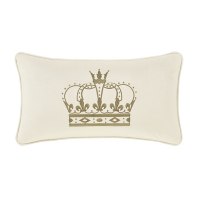 J.Queen New York Townsend Pillow Crown Boudoir, Ivory, large