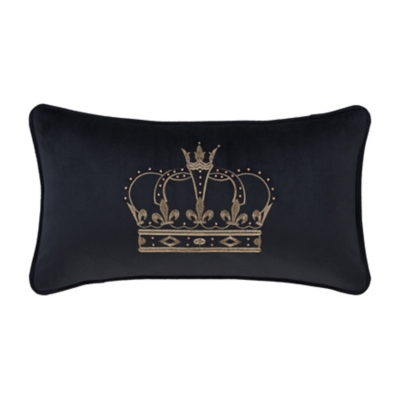 J.Queen New York Townsend Pillow Crown Boudoir, Indigo, large