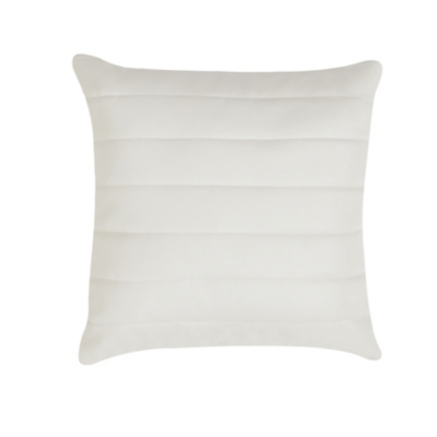 Oscar Oliver Varick 18" Square Quilted Decorative Throw Pillow, Ivory, large
