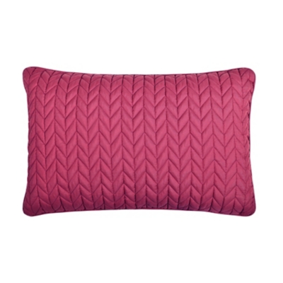 J.Queen New York Cayman Quilted Boudoir Decorative Throw Pillow, Fuchsia, large