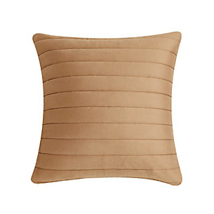 Oscar Oliver Valencia 20" Square Quilted Decorative Throw Pillow, Gold, large
