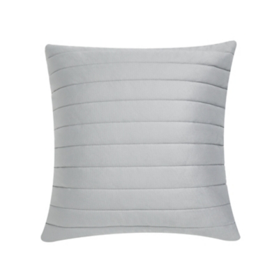 Oscar Oliver Valencia 20" Square Quilted Decorative Throw Pillow, Silver, large