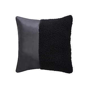 Oscar Oliver Varick 18" Square Decorative Throw Pillow, Black, large