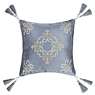 J.Queen New York Dicaprio 18" Square Embellished Decorative Throw Pillow, , large
